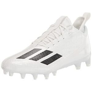 USED Adidas Men's Adizero Scorch Football Shoe, White/Black, 9.5